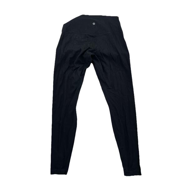 lululemon Women Size 10 Black Pant Align Ribbed High Rise Pant 27" Inseam 63-22 - Picture 1 of 6